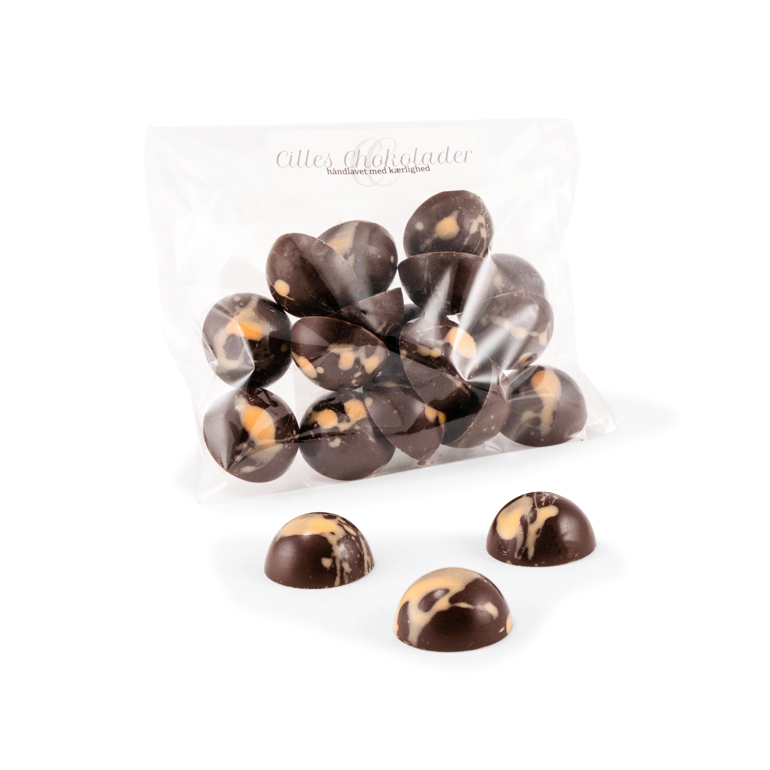 Små fyldte chokolader m. karamel