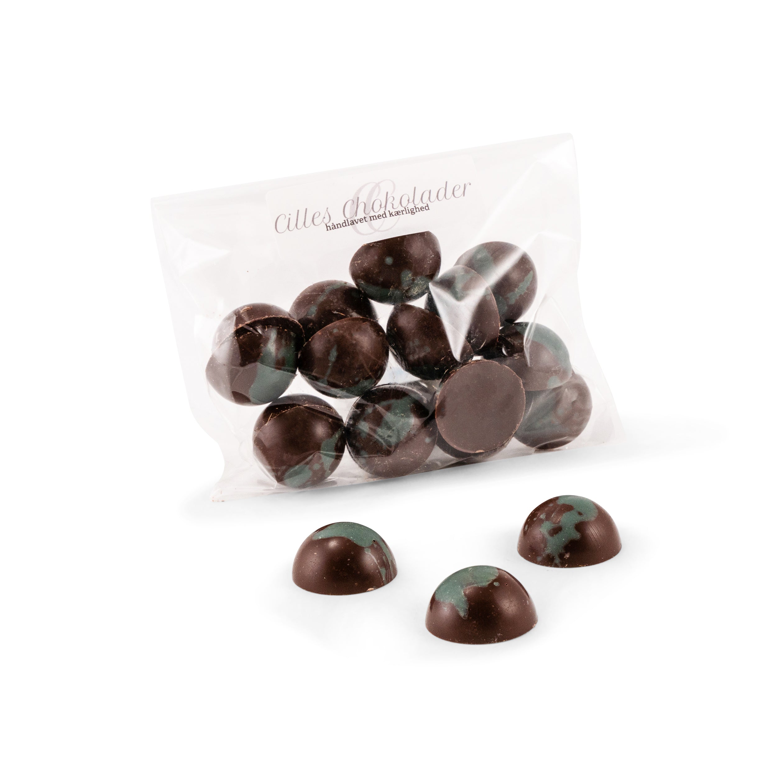 Små fyldte chokolader m. vegansk gourmet nougat